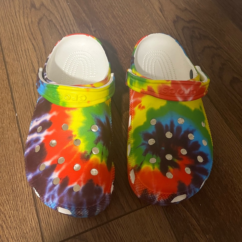 tie dye crocs